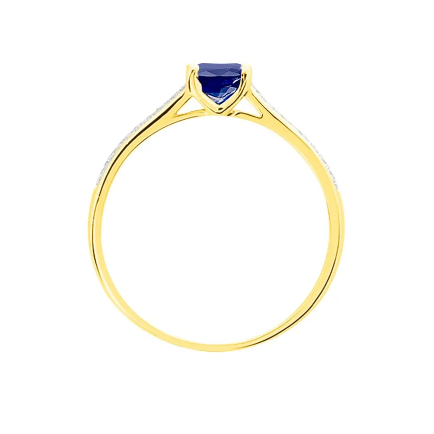 Bague Crista Or Jaune Saphir Et Diamant-Histoire d'Or New