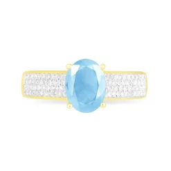 Bague Crista Or Jaune Topaze Et Diamant-Histoire d'Or Discount