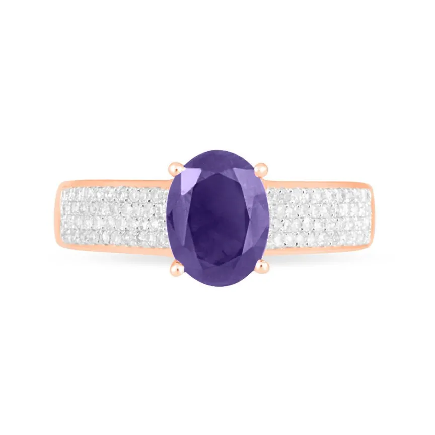 Bague Crista Or Rose Amethyste Et Diamant-Histoire d'Or Outlet