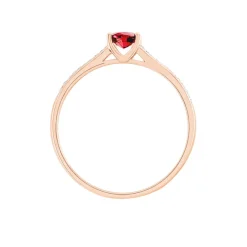 Bague Crista Or Rose Rubis Et Diamant-Histoire d'Or New