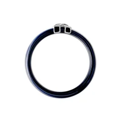 Bague Cronos Argent Blanc Céramique Oxyde-Histoire d'Or New