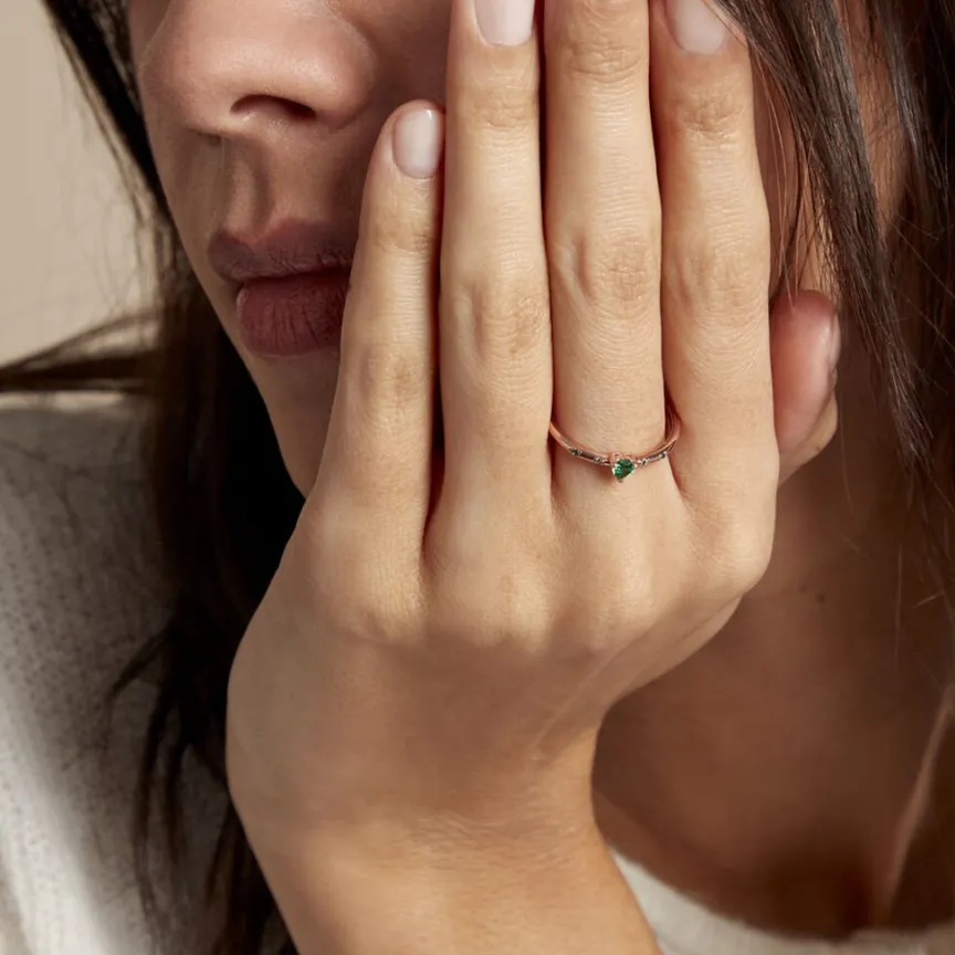 Bague Déclaration Argent Rose Oxyde De Zirconium-Histoire d'Or Online