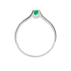 Bague Denise Or Blanc Emeraude Et Diamant-Histoire d'Or Hot