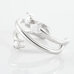 Bague D'hélix Unitaire Amada Argent Blanc Oxyde De Zirconium-Histoire d'Or Best