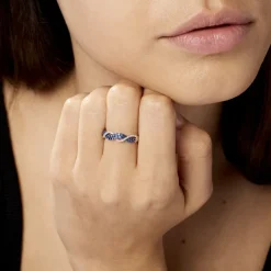 Bague Dimitria Or Blanc Saphir Et Diamant-Histoire d'Or New