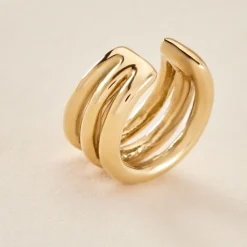 Bague D'oreille Unitaire Lauri Acier Doré-Histoire d'Or