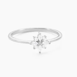 Bague Eclat Argent Blanc Oxyde De Zirconium-Histoire d'Or Online