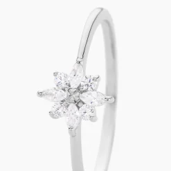 Bague Eclat Argent Blanc Oxyde De Zirconium-Histoire d'Or Online