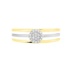 Bague Elsa Or Bicolore Diamant-Histoire d'Or Sale