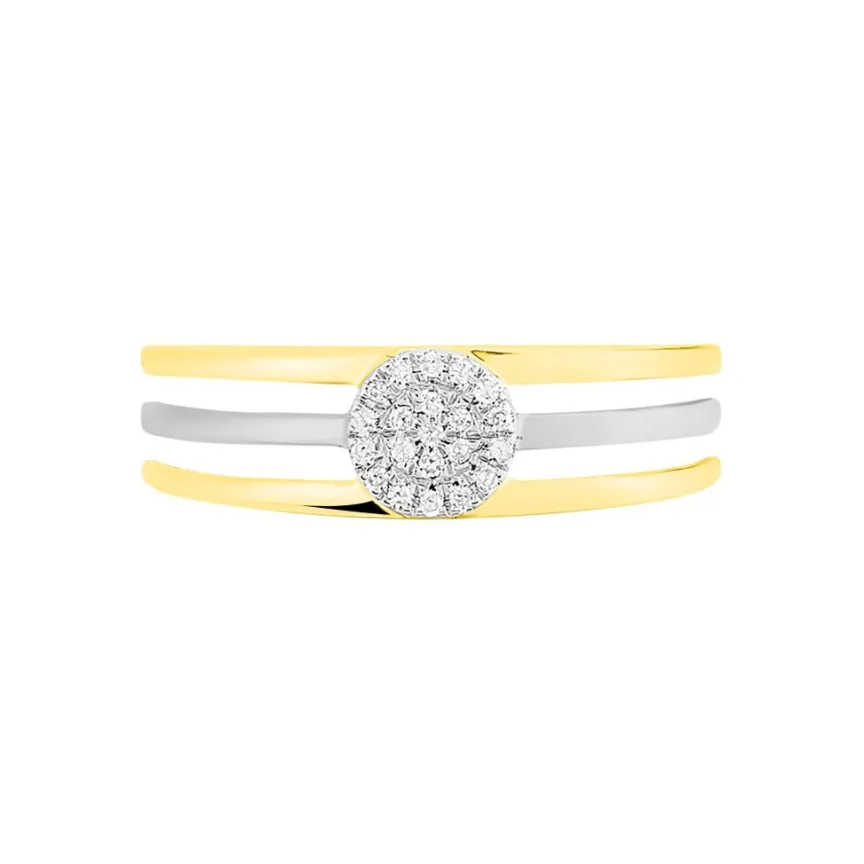 Bague Elsa Or Bicolore Diamant-Histoire d'Or Sale