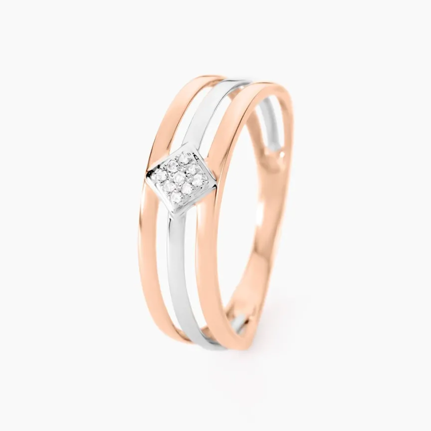 Bague Elsa Or Bicolore Diamant-Histoire d'Or Outlet