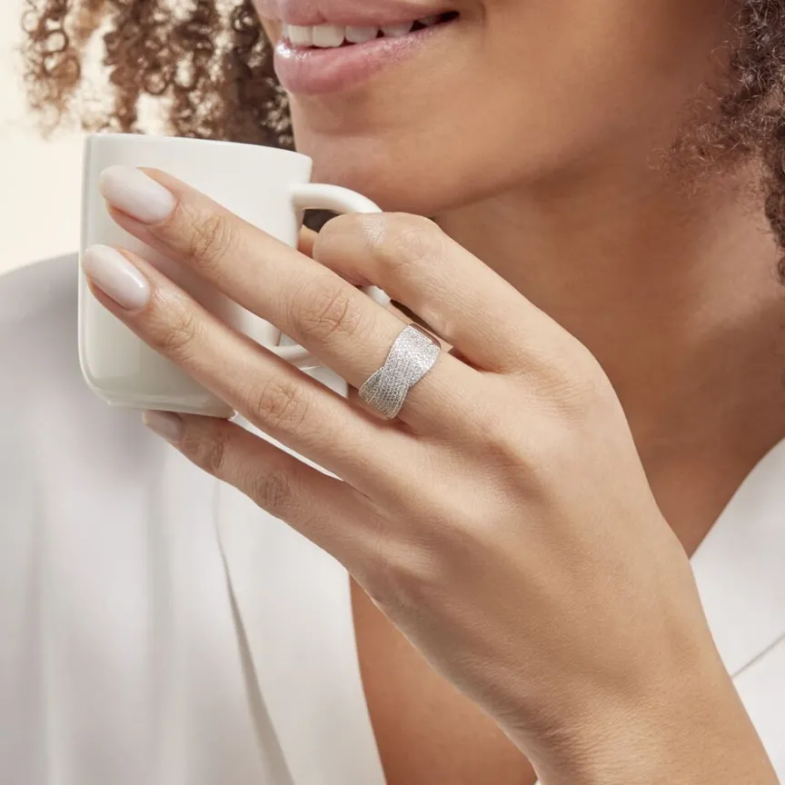 Bague Elyne Or Blanc Diamant-Histoire d'Or