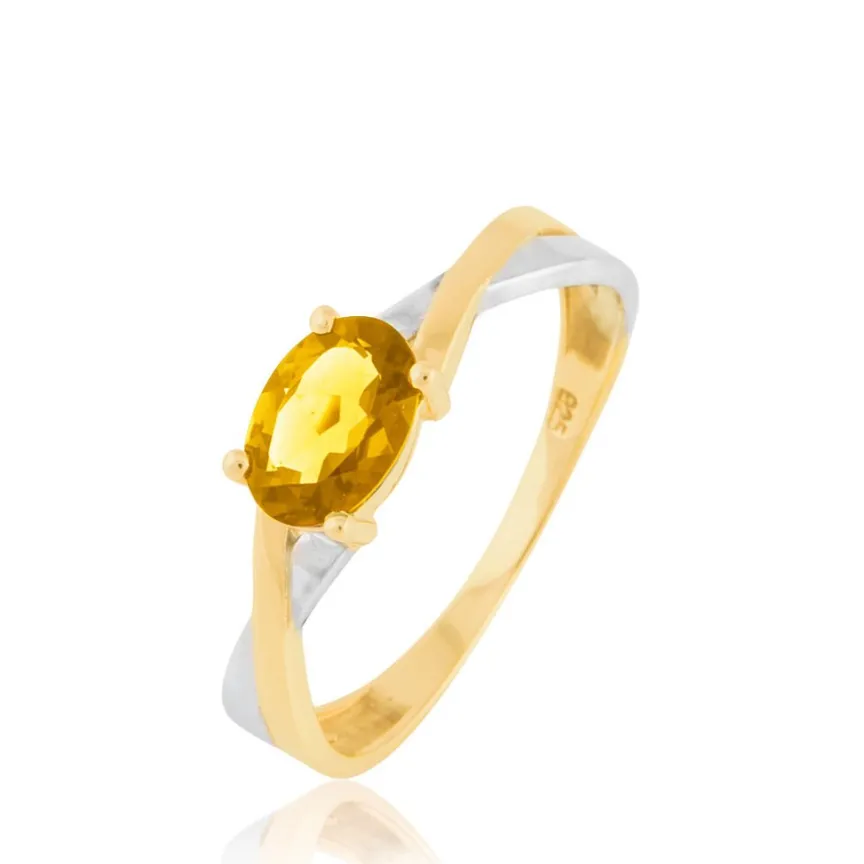 Bague Emeline Or Bicolore Citrine-Histoire d'Or Discount