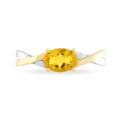 Bague Emeline Or Bicolore Citrine-Histoire d'Or Discount