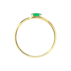 Histoire d'Or Bague Emotion Or Jaune Emeraude Diamant