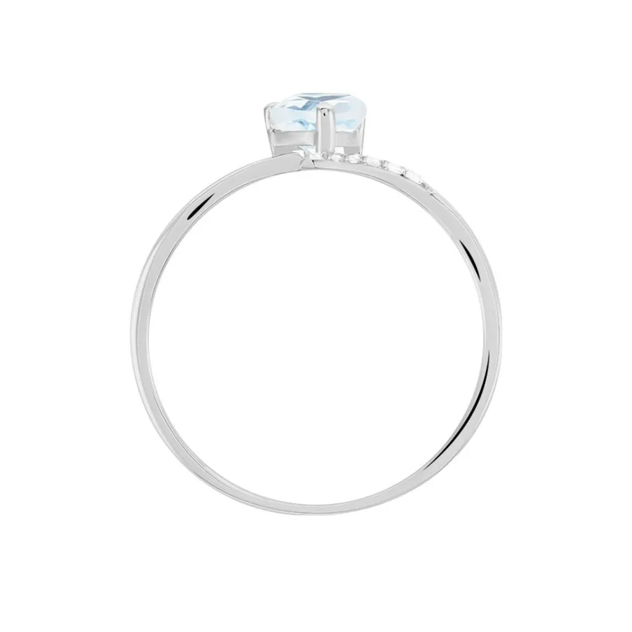 Histoire d'Or Bague Eva Or Blanc Topaze Et Oxyde De Zirconium