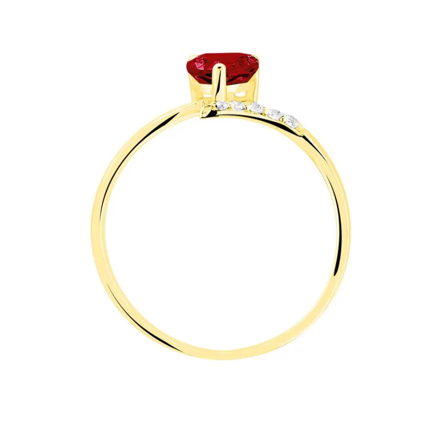 Bague Eva Or Jaune Grenat Et Diamant-Histoire d'Or Sale