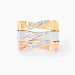 Bague Exauce Or Tricolore Diamant-Histoire d'Or Hot