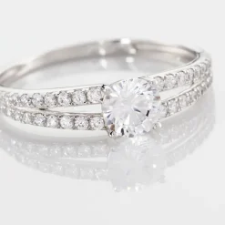 Bague Fina Or Blanc Oxyde De Zirconium-Histoire d'Or Best