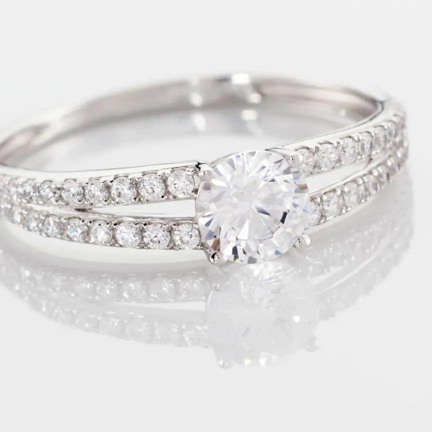 Bague Fina Or Blanc Oxyde De Zirconium-Histoire d'Or Best