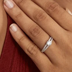 Bague Fina Or Blanc Oxyde De Zirconium-Histoire d'Or Best