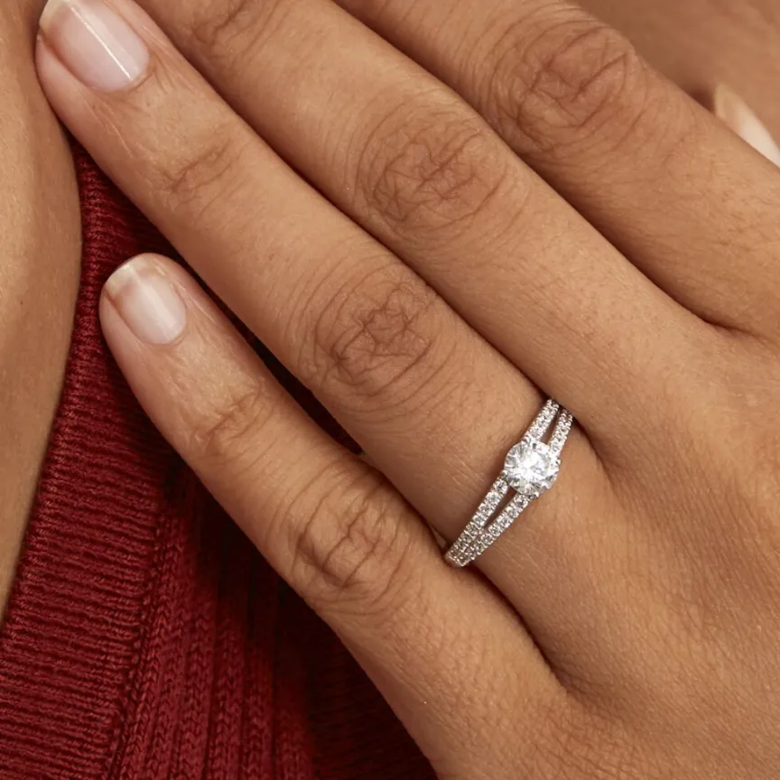 Bague Fina Or Blanc Oxyde De Zirconium-Histoire d'Or Best