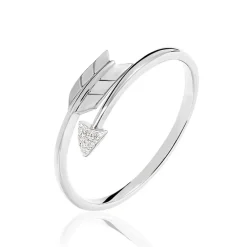 Bague Fleche Or Blanc Diamant-Histoire d'Or Outlet