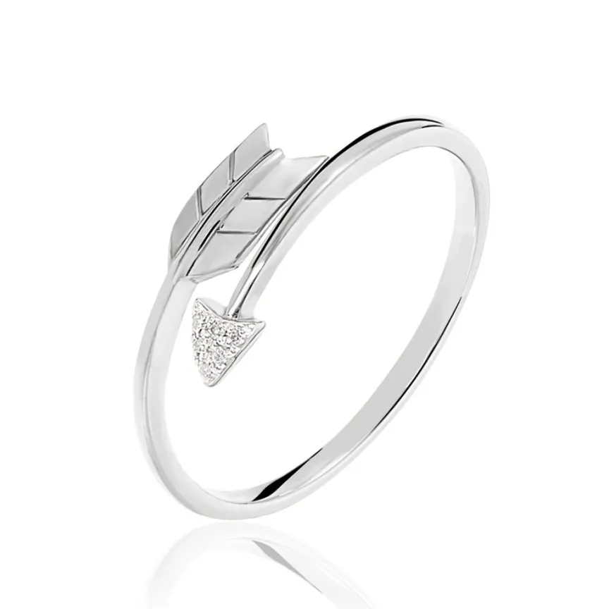 Bague Fleche Or Blanc Diamant-Histoire d'Or Outlet