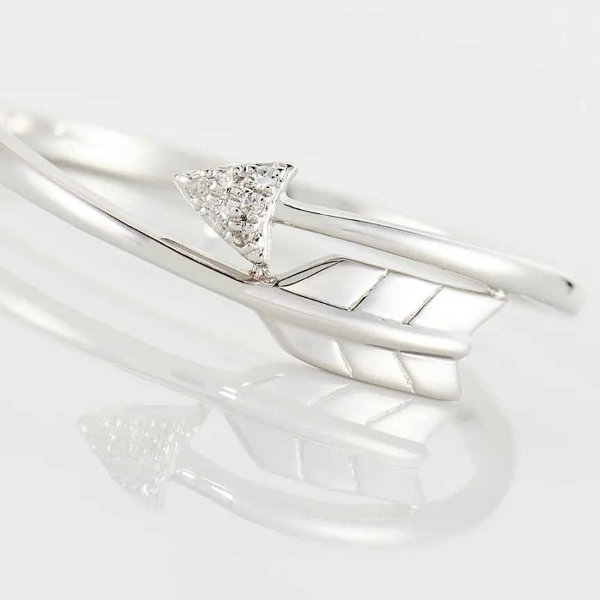 Bague Fleche Or Blanc Diamant-Histoire d'Or Outlet