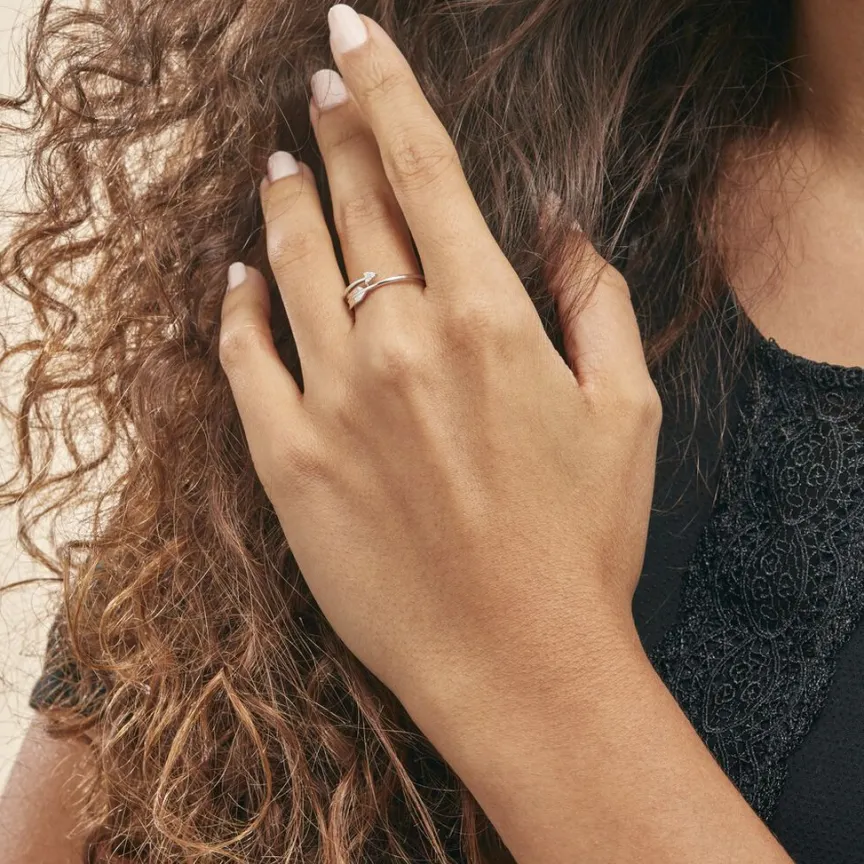 Bague Fleche Or Blanc Diamant-Histoire d'Or Outlet