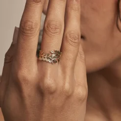 Bague Folia Plaqué Or Jaune-Histoire d'Or