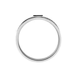 JOURDAN Bague Gaetane Acier Blanc