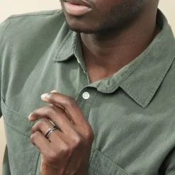 JOURDAN Bague Gaetane Acier Blanc