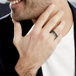 Bague Gaston Acier Blanc-Histoire d'Or Discount