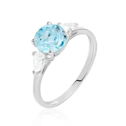 Bague Giana Or Blanc Topaze Et Oxyde De Zirconium-Histoire d'Or Discount