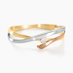 Bague Giusta Or Tricolore Diamant-Histoire d'Or Outlet