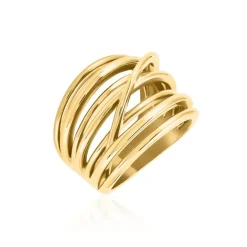 Bague Gold Aura Acier Jaune-Histoire d'Or Clearance