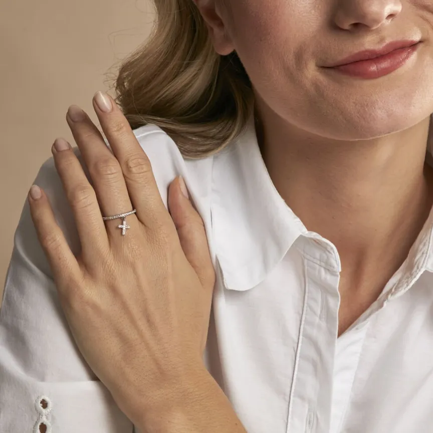 Bague Gorane Argent Blanc Oxyde De Zirconium-Histoire d'Or Best