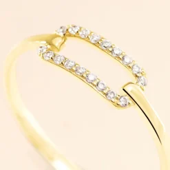 Bague Graphic Lines Or Jaune Oxyde De Zirconium-Histoire d'Or Best