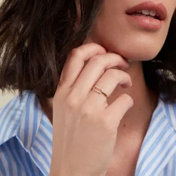 Bague Graphic Lines Or Jaune Oxyde De Zirconium-Histoire d'Or Best