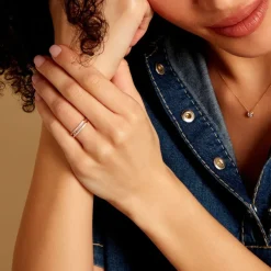 Bague Graphic Lines Or Jaune Oxyde De Zirconium-Histoire d'Or Outlet