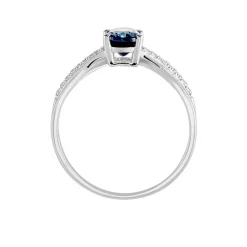 Bague Haissa Or Blanc Topaze Et Oxyde De Zirconium-Histoire d'Or Discount