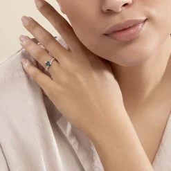 Bague Haissa Or Blanc Topaze Et Oxyde De Zirconium-Histoire d'Or Discount