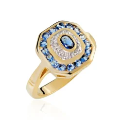 Bague Hans Plaqué Or Oxyde Pierre-Histoire d'Or New