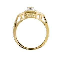 Bague Hans Plaqué Or Oxyde Pierre-Histoire d'Or New