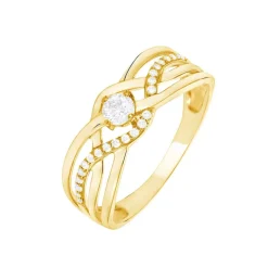 Bague Harmonia Or Jaune Oxyde De Zirconium-Histoire d'Or Outlet