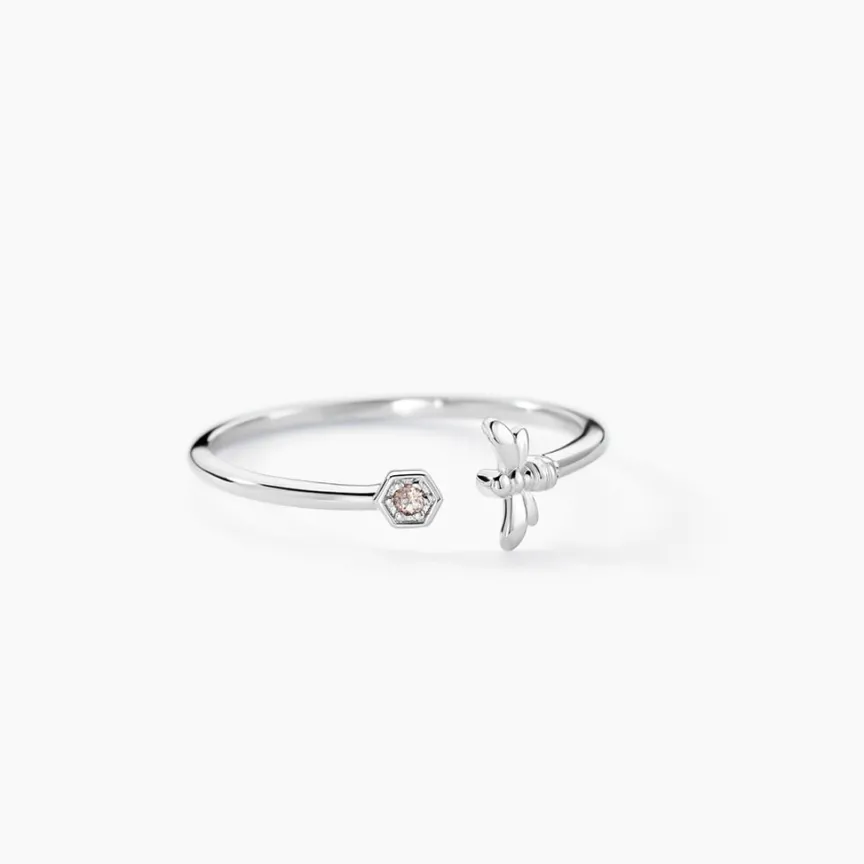 Bague Honey Argent Blanc Oxyde De Zirconium-Histoire d'Or Outlet