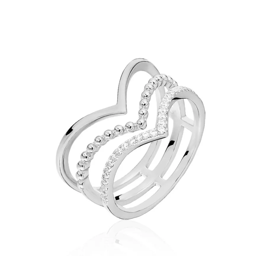 Bague Irina Argent Blanc Oxyde De Zirconium-Histoire d'Or Outlet