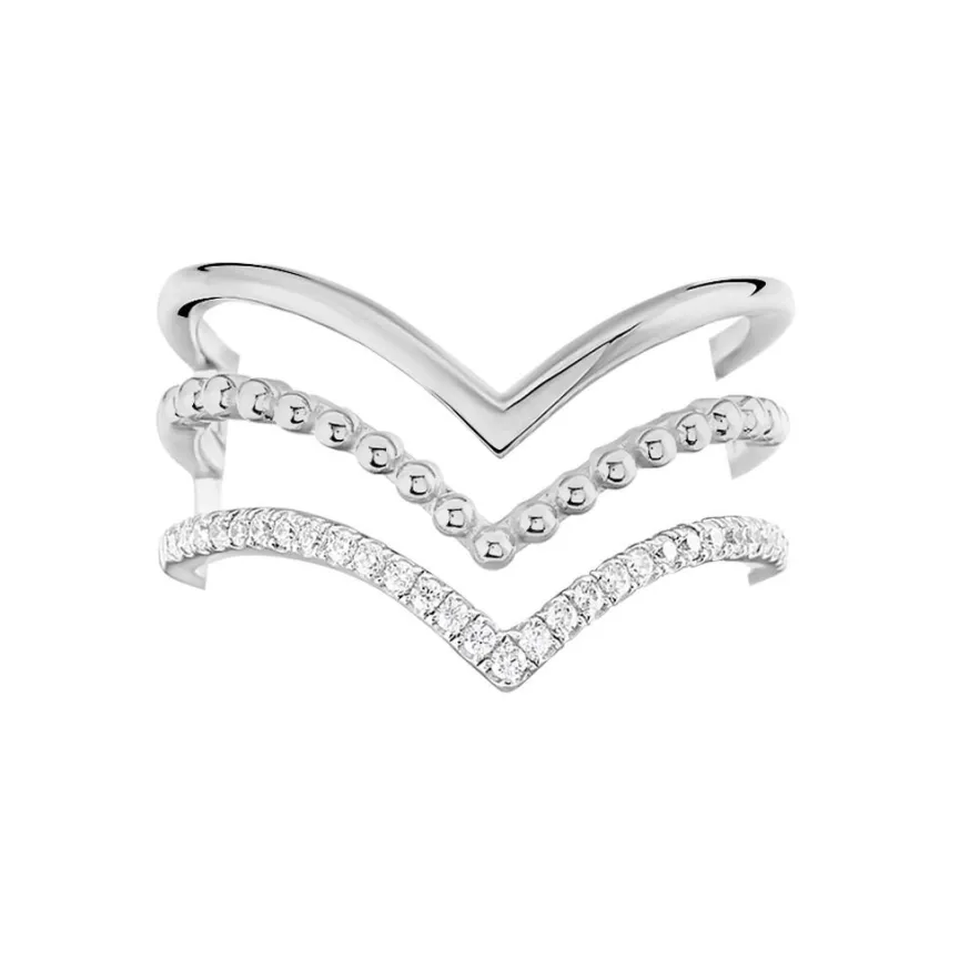 Bague Irina Argent Blanc Oxyde De Zirconium-Histoire d'Or Outlet