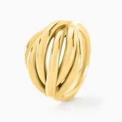 Bague Jackie Acier Jaune-Histoire d'Or Clearance